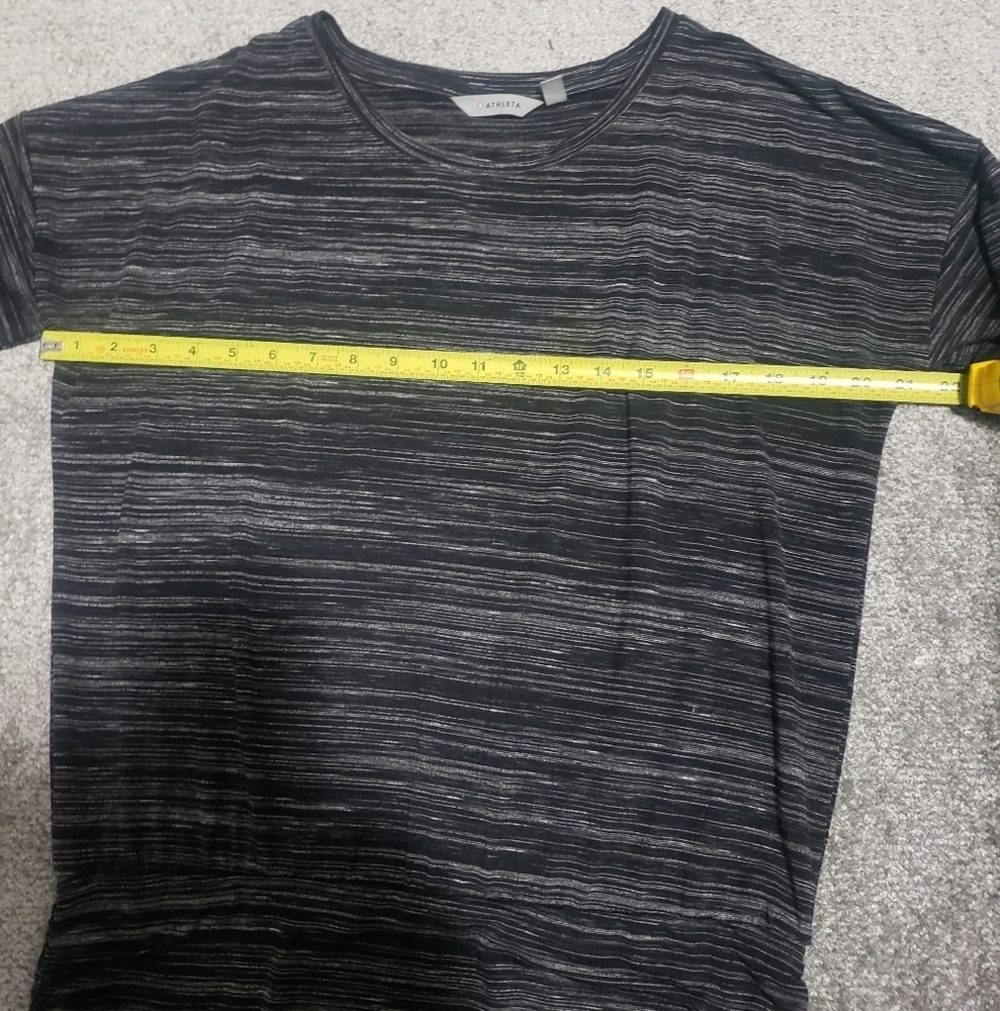 Athleta Avenues Long Sleeve Ruched Dress Mottled Gray Heather Casual Athleisure - Picture 7 of 10
